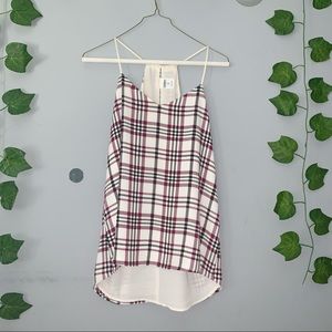 Express plaid cami top